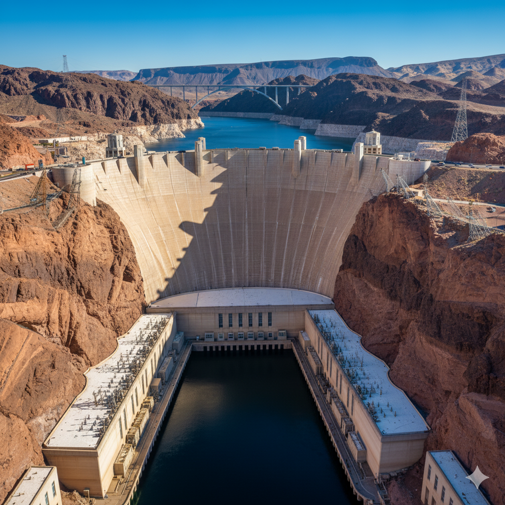 Hoover Dam, an example of a solid structure